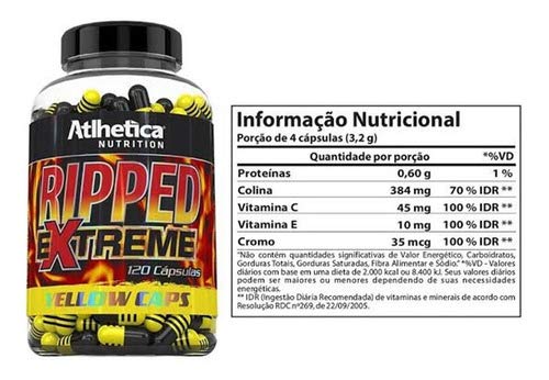 Termogenico Ripped Extreme Yellow Caps (120 Caps)