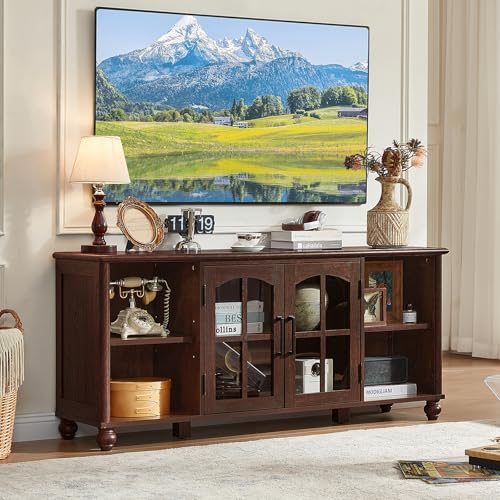 Image of RWYHG Farmhouse TV Stand for 60 in TV, Entertainment Center for Living Room