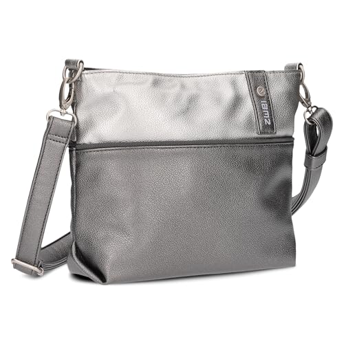 Zwei Jana J8 Cosmos sac bandoulière aspect cuir argenté pour femme