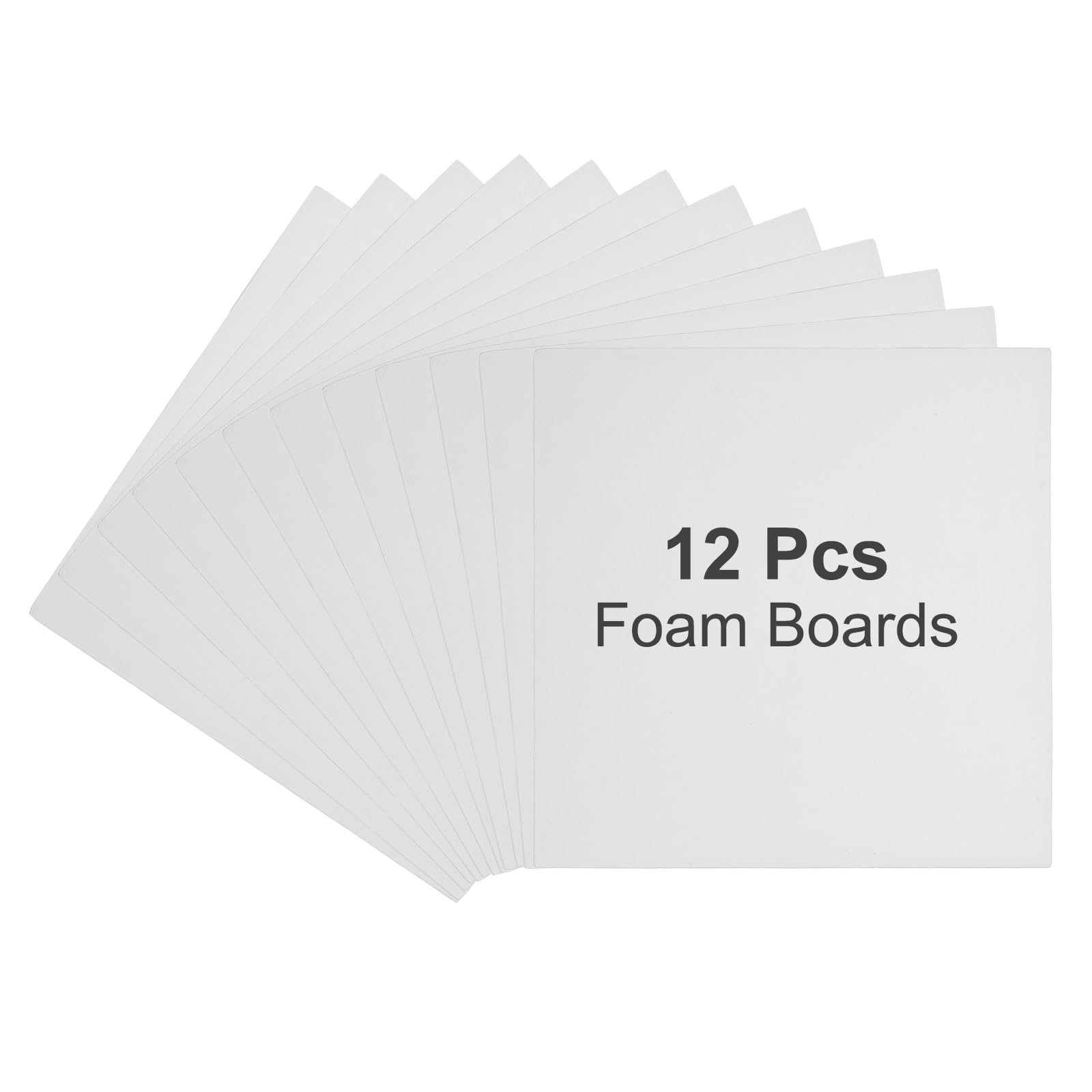 PATIKIL 12Pcs Pannelli In Schiuma, 30 X 30 X 3/16" (5mm) Spessore Schiuma Polistirene Foglio Doppia Faccia Per Montaggio Artigianato Dipinti Stampe Arte, Bianco