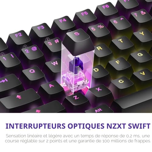 Clavier de Jeu Optique NZXT Function 2 pour des sessions de streaming nocturnes - 2