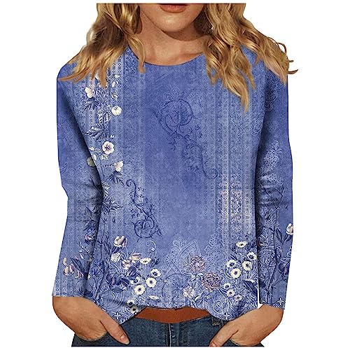 Blouses for Women 2025 Three Quarter Sleeve Round Neck T Shirt Hawaiian Printing Trendy Fashion Beach Tops