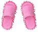 Microfiber Slippers Women's House Slippers Floor Cleaning Mop Floor Dust Cleaning Tool Ladies Slippers (Pink)