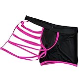 GO2SEXY Men's Sexy Lingerie Boxer Brief Underwear (Pink)