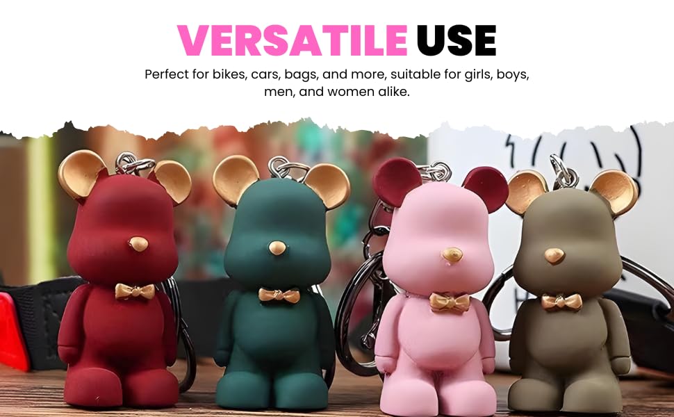 Image of Keychain for Kids & Adults | Cute Pendant Teddy Bear Keyring for Girls & Boys | Trendy Designer Keychain for Gifting | Stylish Teddy Keyring for Bags, Keys & Accessories