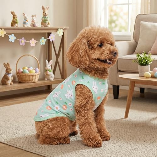 2-Pack Camisas de Perro con Patrones de Conejo y Zanahoria para Pascua miniatura 6