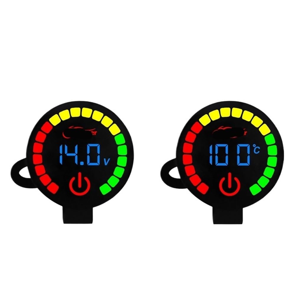 Misuratore della Temperatura dell'Acqua per Motocicletta per termometro per XMAX250 300 NMAX CB 400 CB500X Indicatori di Tensione Doppio Display Contachilometri