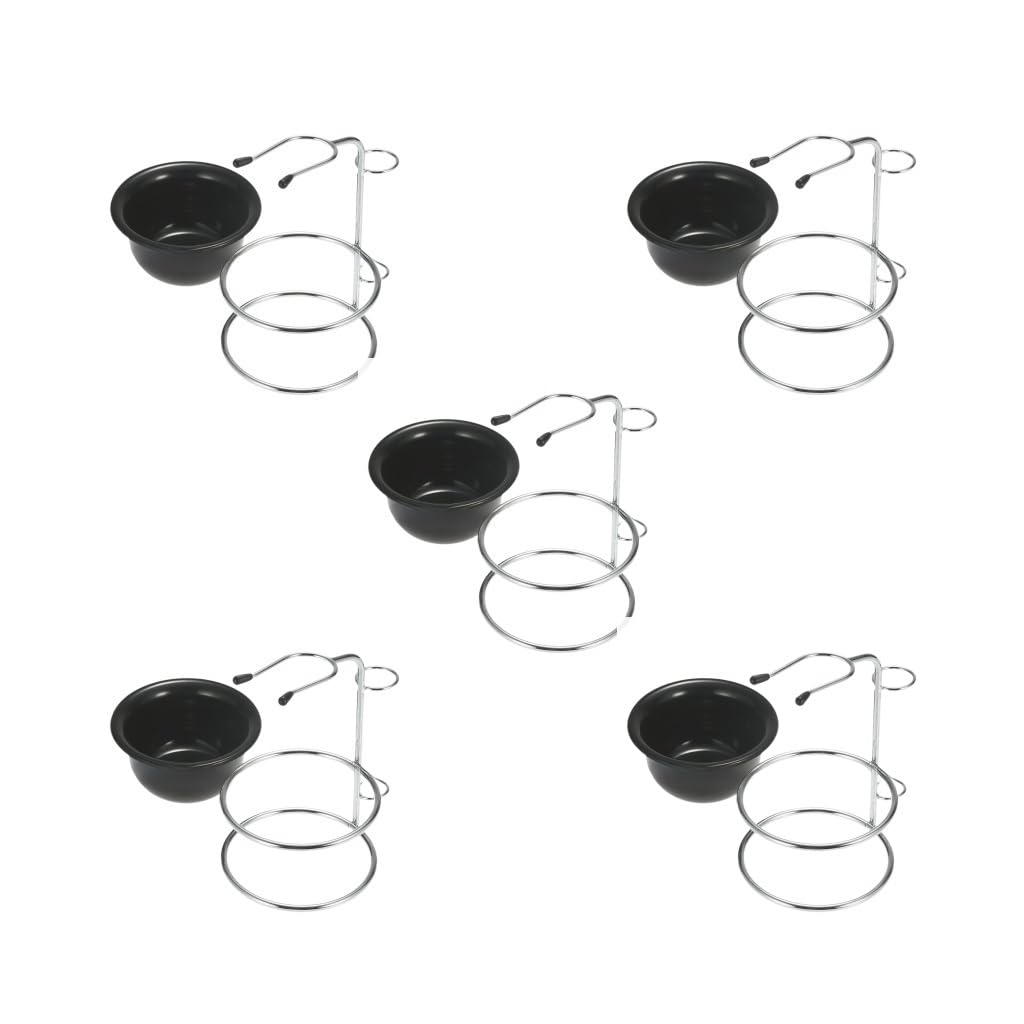 Set di 5 ciotole da barba in acciaio inox, per marito, fidanzato, uomo, nero