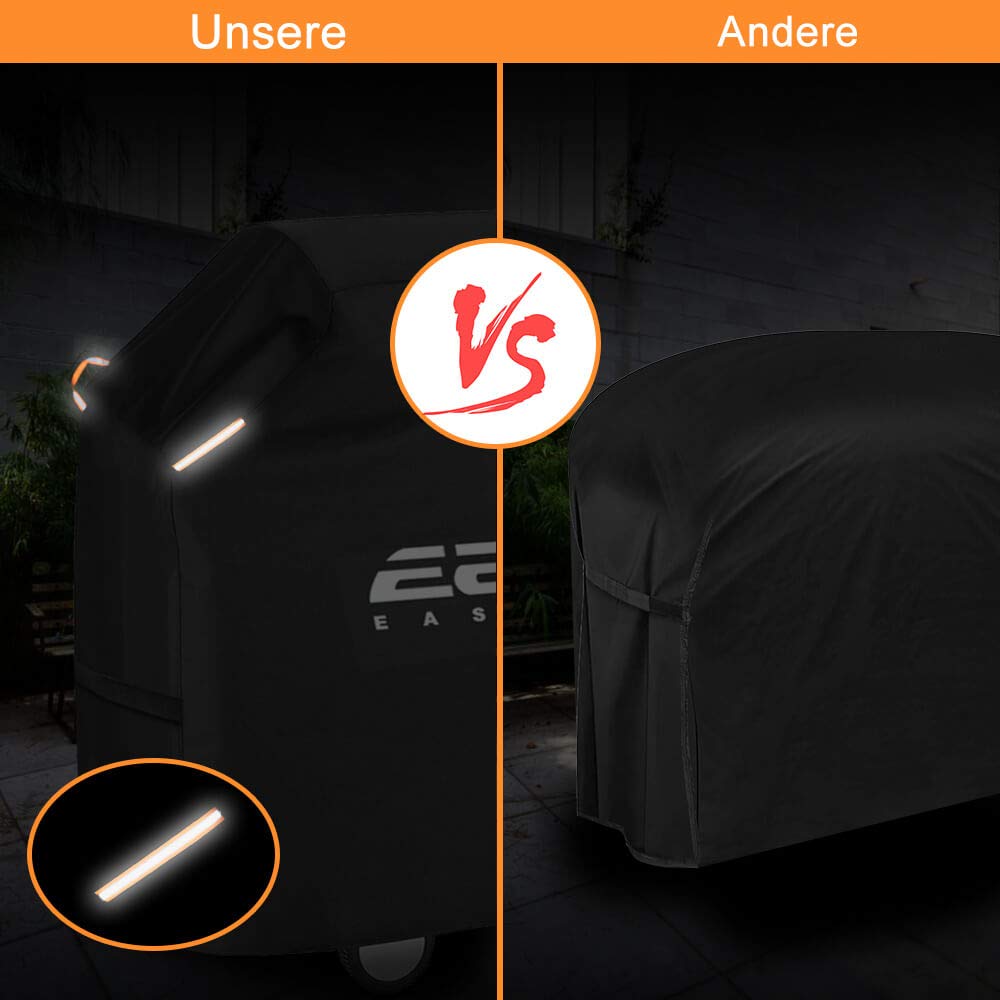 Copertura barbecue, resistente alle intemperie, 120 x 60 x 120 cm, in tessuto Oxford 210D, copertura per barbecue a gas, con strisce riflettenti, copertura protettiva per Brinkmann, Char