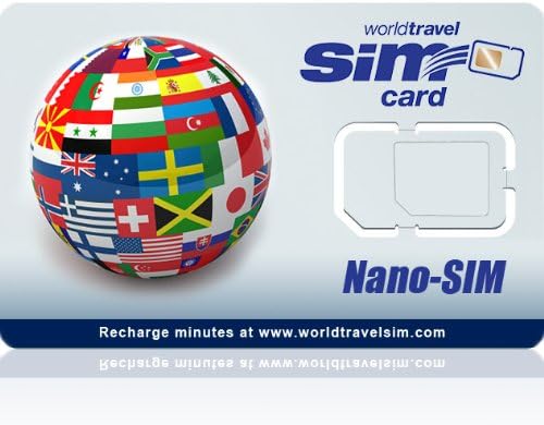 International prepaid Nano-SIM card with $10.00 airtime credit