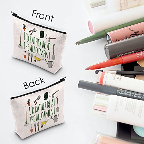 Gardener Gift for Women Gardening Lover Gift I'd Rather Be at The Allotment Makeup Zipper Pouch for Plant Lover (at The Allotment)