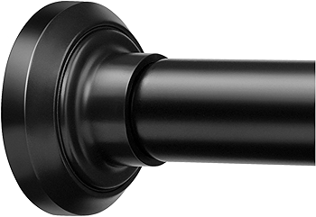 upsimples哑光黑免打孔可调伸缩浴帘杆