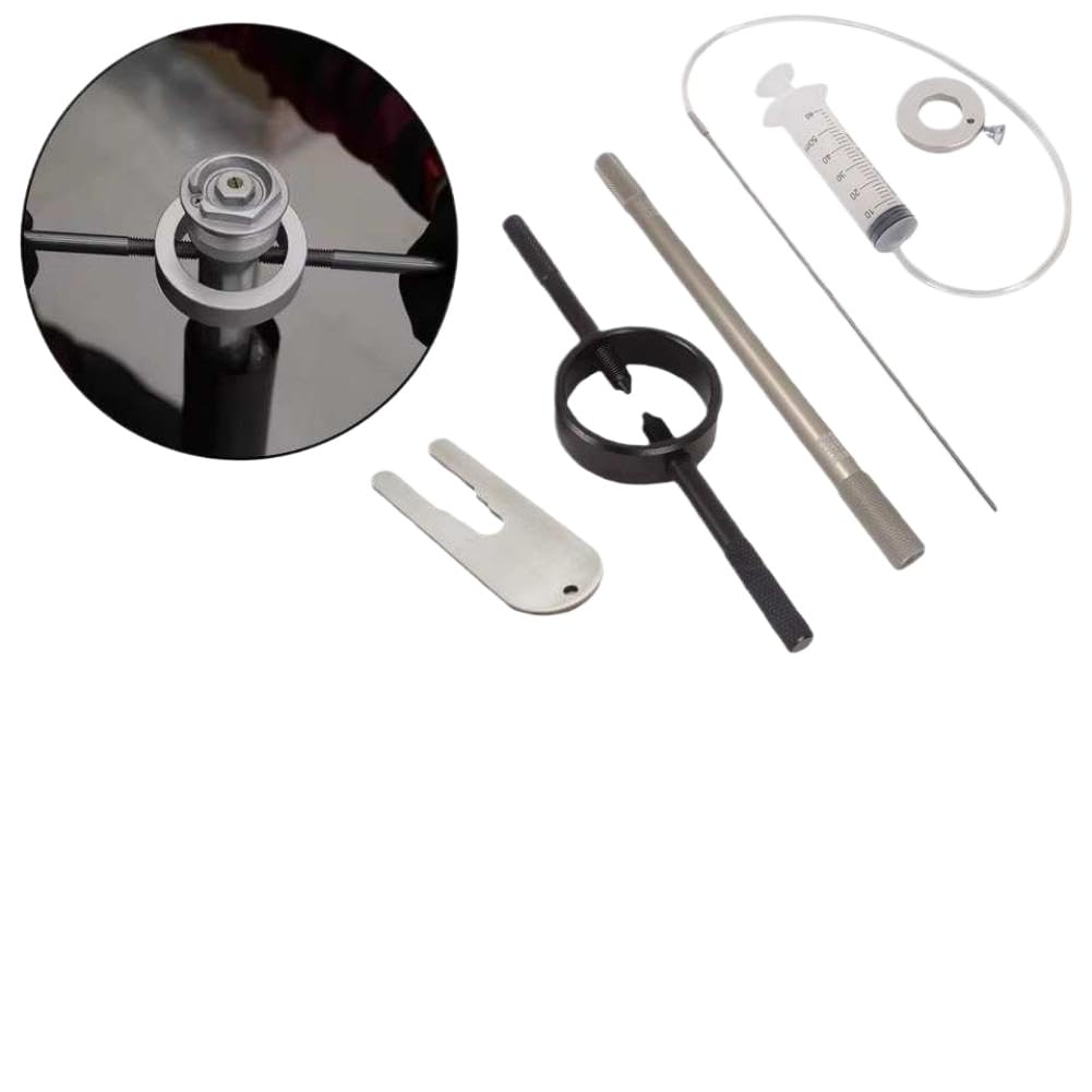 Kit di attrezzi per compressore molla forcella moto compatibile con la maggior parte delle cartucce normali e forcelle invertite