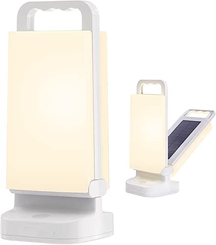 Solar Camping Lantern, Rechargeable Battery Powered Camping Light 6000mAh Up