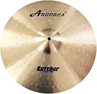 Vista 6 de Juego de platillos de aleación de bronce Arborea B20 Serie Butcher 5 piezas 14" Hihats 16" Crash 18" Crash 20" Ride, hecho a mano para bateristas
