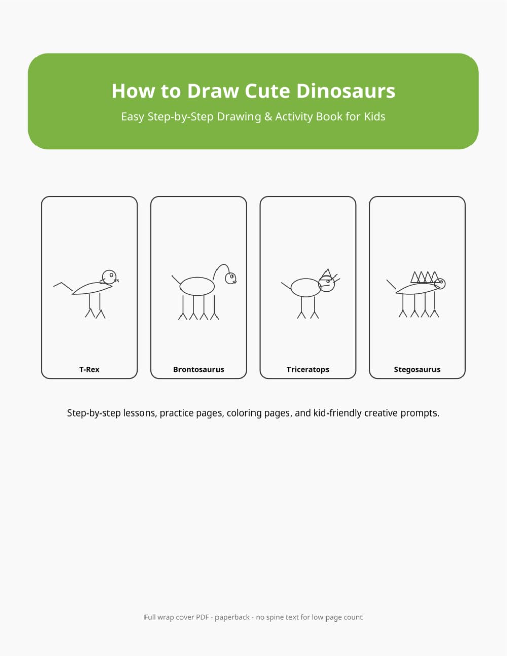 How to Draw Cute Dinosaurs