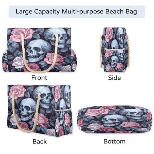 Beach Tote Bags for Women with Zipper Large Pool Bags for Swimming Travel Gym4