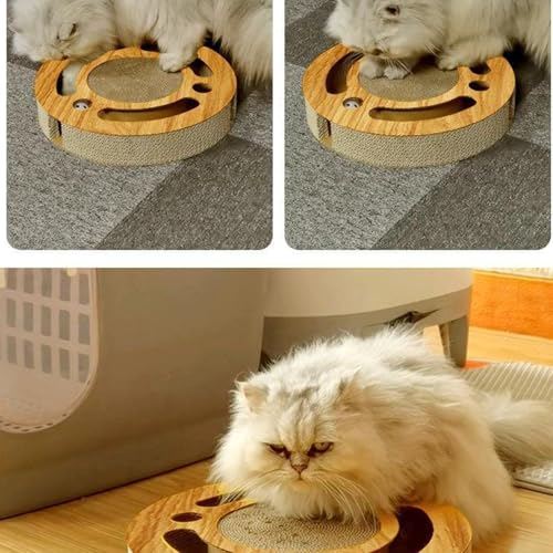 Arranhador de pista de bola de brinquedo para gatos, arranhadores de ão para gatos internos | Plataf