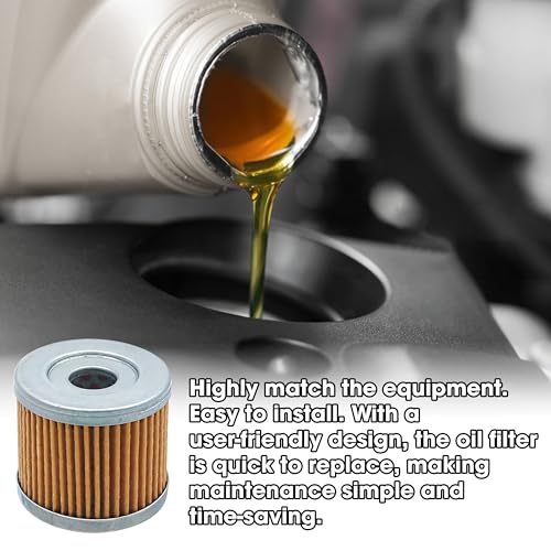 Image of 16510-05240 16510-45H10 Oil Filter Compatible with Suzuki 4 Stroke Outboard, Four Strokes Engine Oil Filter for DF8 DF8A DF9.9 DF9.9A DF9.9B DF15 DF15A DF20 DF20A 8HP 9.9HP 15HP 20HP