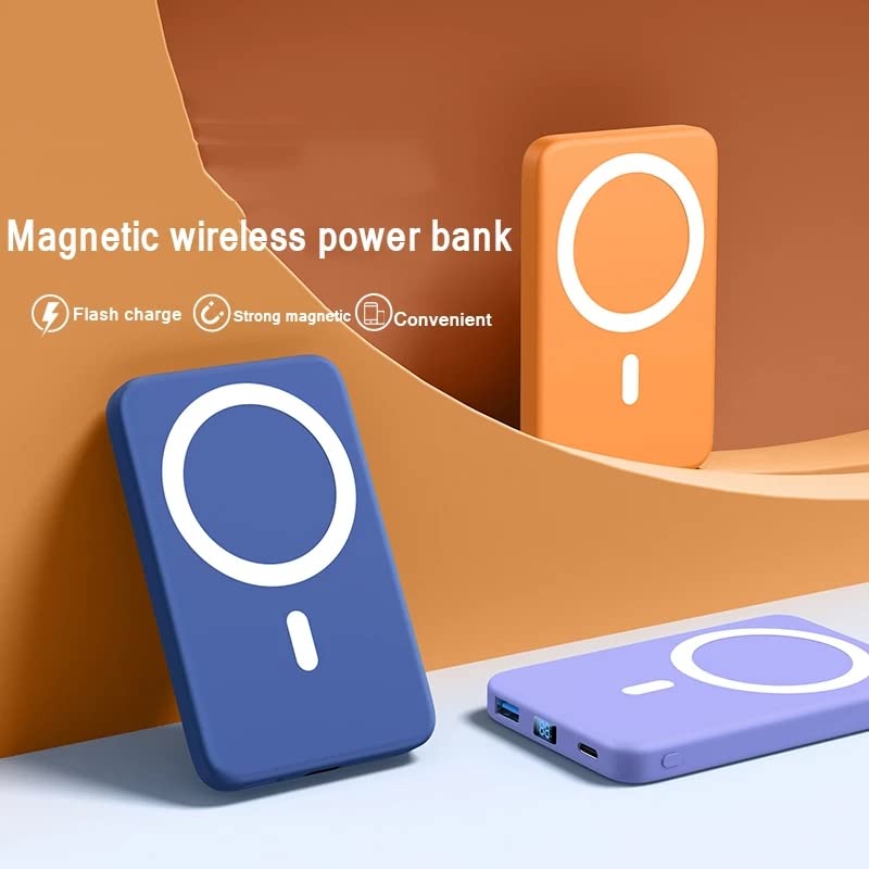 Pd 20w magnetische powerbank 10000mah, 15w draadloze snellader, voor Mag-safe draagbare externe batterij, compatibel met iPhone 13 12/13 12 mini/ Pro/Max (10000mAh, zwart