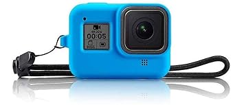 M.G.R.J Silicone Lanyard Sleeve Protective Cover for ?GoPro Hero 8 Action Camera - Blue