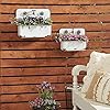 Deco 79 Metal Indoor Outdoor Wall Planter Indoor Outdoor Sink Hanging Planter with Bronze Hardware and Distressed Accents Set of 2 Plant Hanger 17 13W White