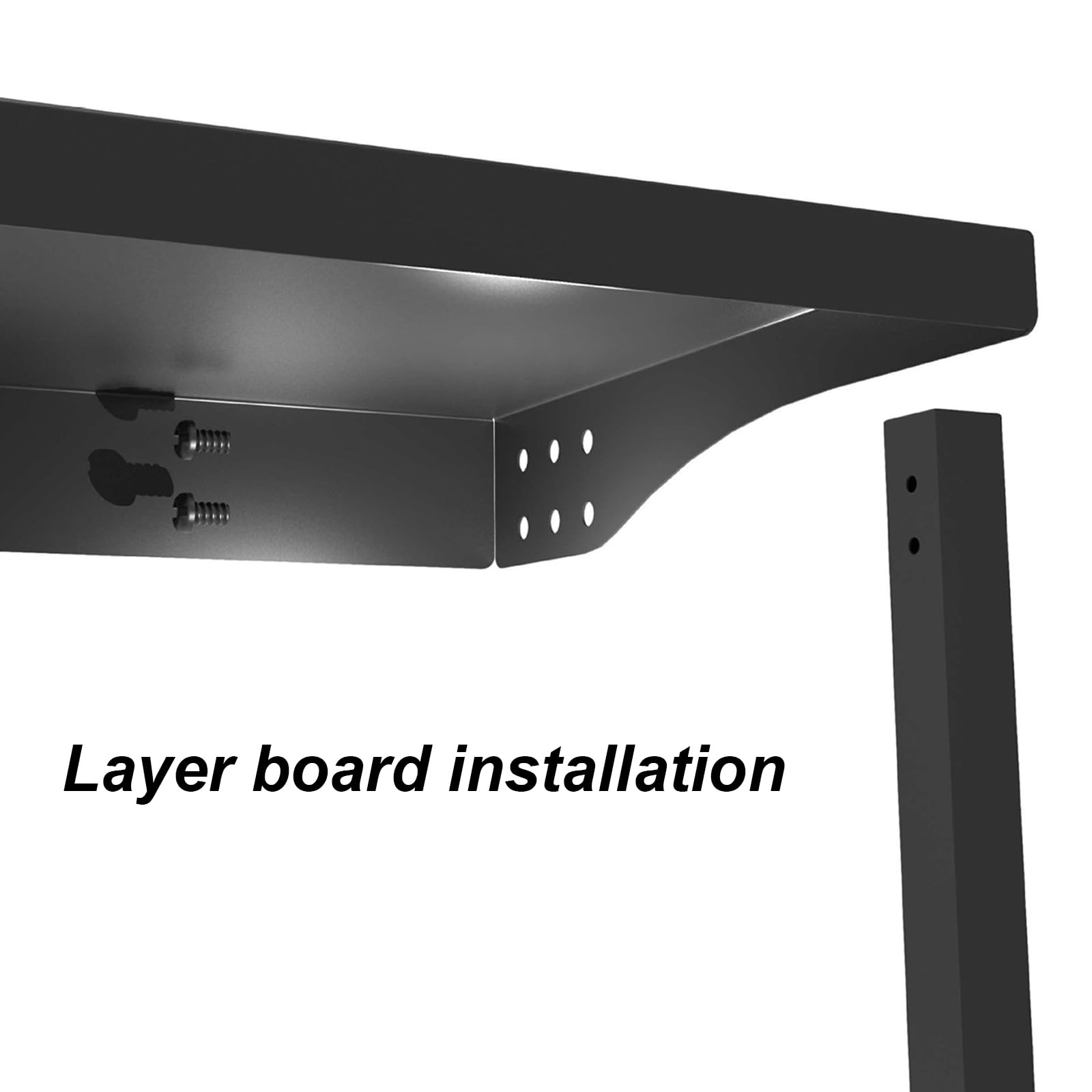 Estante de Escritorio con Abrazadera de 2 Niveles, Estante con Abrazadera para Colocar Encima O Debajo del Escritorio, para Accesorios de Mesa, 41 x 18 x 36 cm, Negro