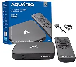 TV Box Smart Android Aquário STV-3000 Plus - 2GB RAM, 16GB, Wi-Fi Dual Band 2.4/5GHz, Android 11, Preto - Transforme sua TV em Smart