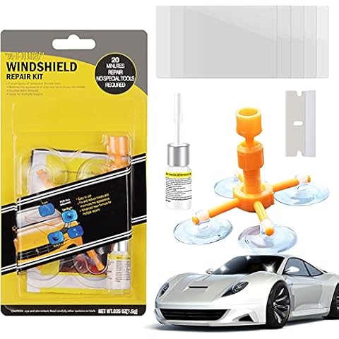schildEVO Windscreen Repair Kit,Windscreen Chip Repair Kit for Bulls-Eye, Cracks, Star-Shaped and Glass Repair Cover