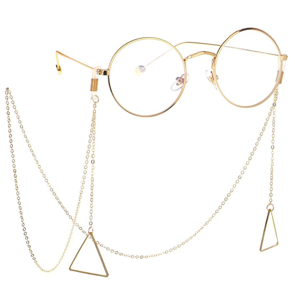 enakshi (label) Enakshi Anti-Slip Triangle Pendant Eyeglasses Chain Eyewear Neck Cord Strap Holder 75 cm Gold for Women Lady Girls|Collectibles-picture-50