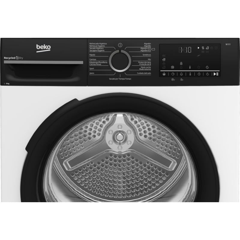 Secadora Bomba de Calor 9Kg Clase A+++ Beko BM3T49240W Blanco