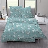 Estella Bettwäsche Emma Mako Interlock Jersey Flower Blumen Blüten 135x200cm