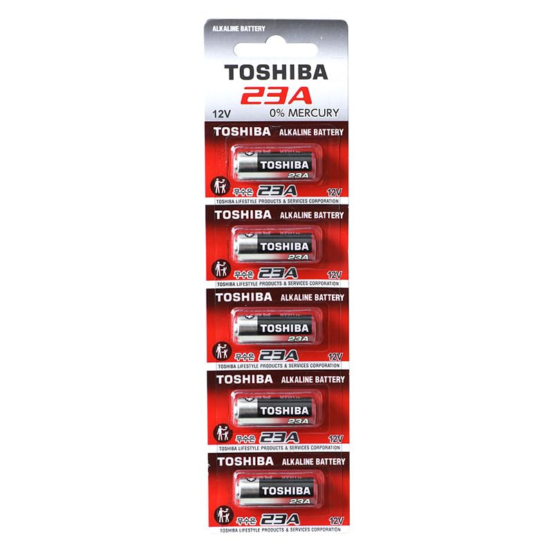 Pilha Alcalina 12V 23A (C/5 Pilhas) Toshiba