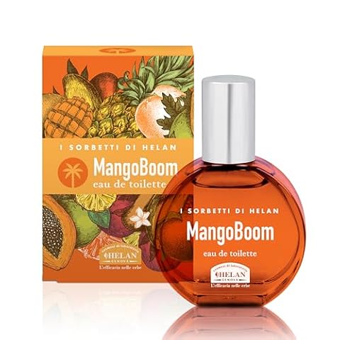 Helan, I Sorbetti MangoBoom Aromatyczne perfumy dla mężczyzn i kobiet z egzotycznymi owocami, zmysłowe zapachy z konwalią i jaśminem, woda perfumowana wanilia, perfumy damskie i męskie lato, 30 ml