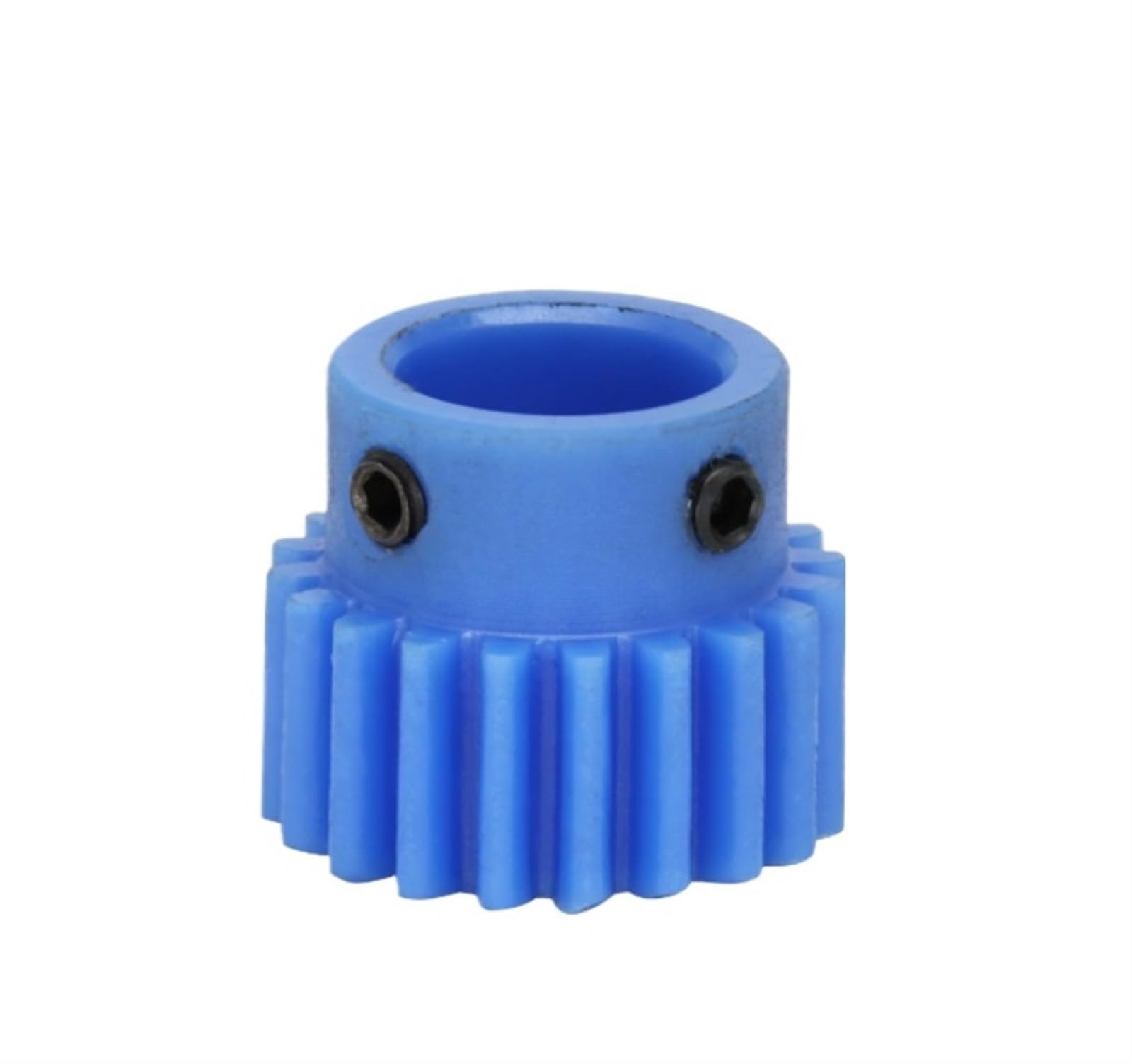 Bevel Gear Pinion Hardware Mechanical Nylon Gear 1M-15T/16T Teeth Pitch 3.14mm Blue Spur Gear Teeth Height 10mm Total Height 18mm Bore 4/5/6/6.35mm(1M-16 Teeth-5mm)
