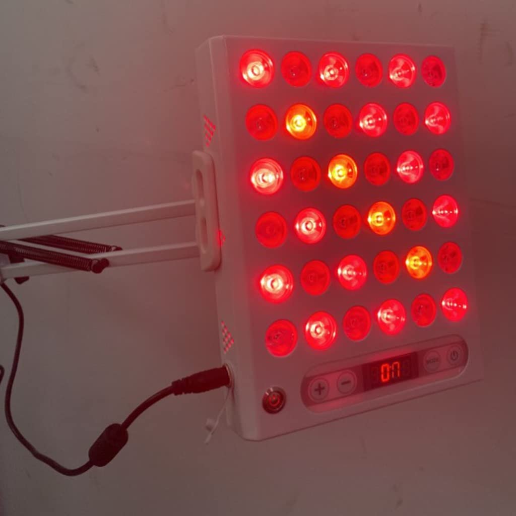 Terapia de Luz Roja, Dispositivo de Luces Infrarrojas Cercanas Rojas de 660 Nm y 850 Nm, Panel de Terapia LED con Pantalla Táctil, para Mujeres y Hombres, Piel Antienvejecimiento, Alivio del Dolor