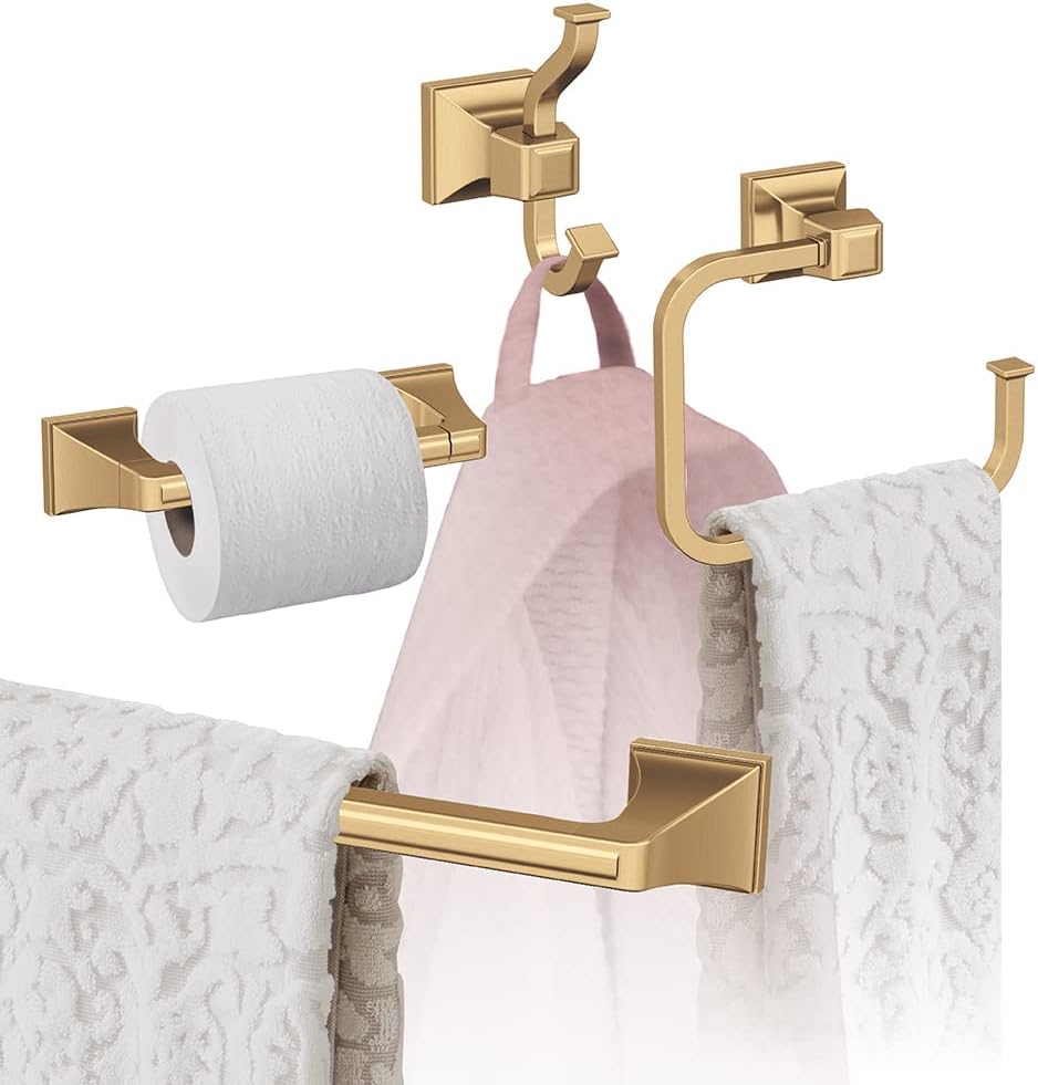 Mulholland Towel Bar Set - Champagne Bronze, 18 inch, 4 pc