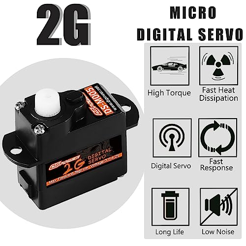 Image of 5PCS 2G Plastic Gear Mini Servo, 3.7-4.2V RC Micro Coreless Motor Digital Servos Kit for Fixed-Wing Helicopter Airplane Drone 1 /24 RC Car Model Boat Robot Toy