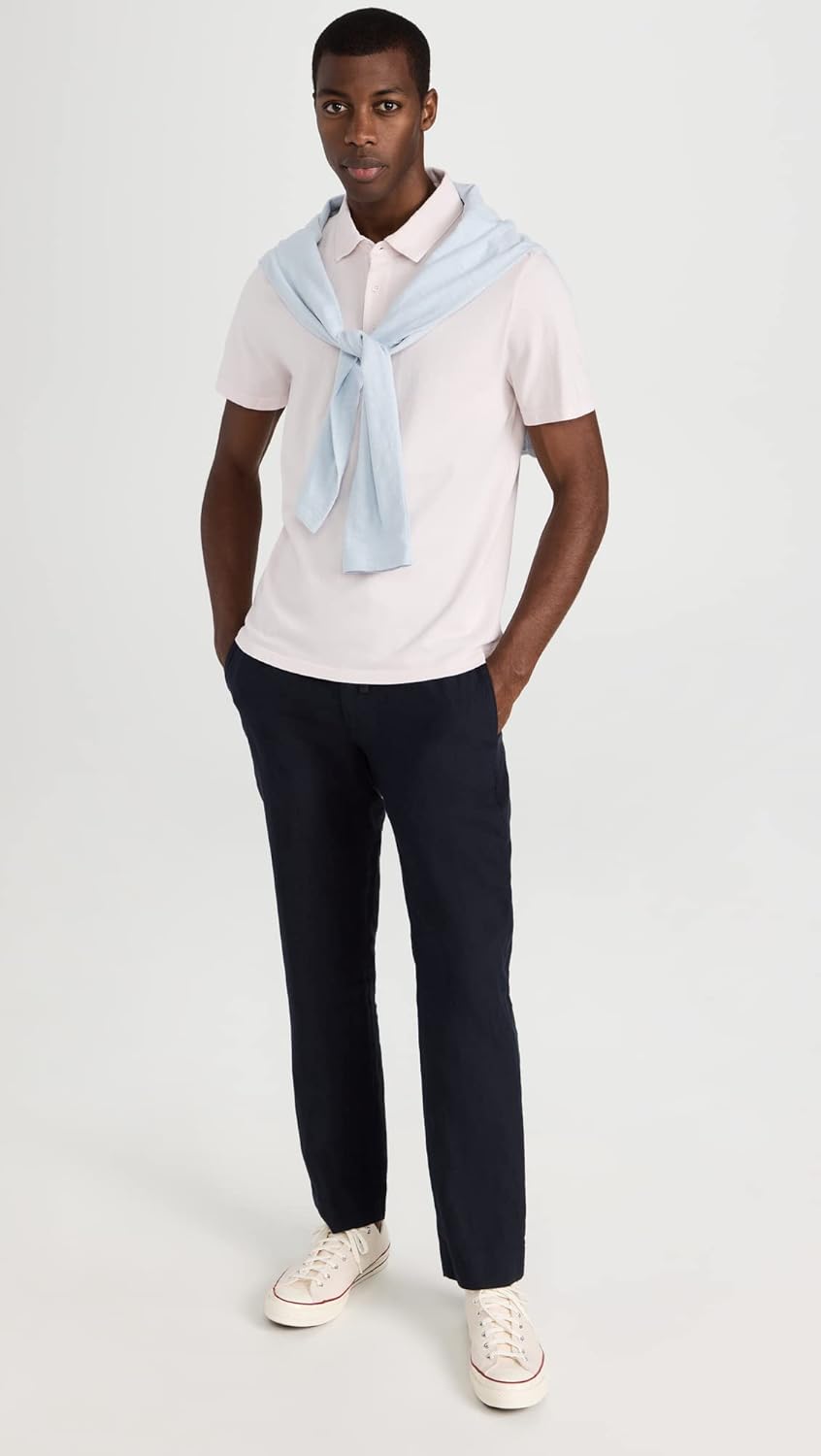 Vince Men's Garment Dye Short Sleeve Polo