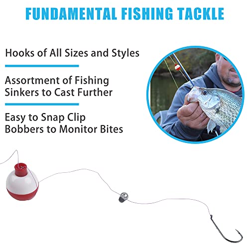 Set de Equipo para Principiantes de Pesca con 166 Piezas de Anzuelos, Flotadores y Accesorios VATEICO miniatura 4