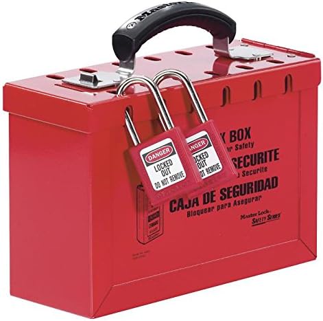 Master Lock Lockout Tagout Lock Box, Latch Tight Portable Group Lock Box, 498A (New Pack of 1)