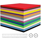 120 Pack EVA Foam Sheets, 8 x 6 Inch, 1mm Thick, Assorted 15 Colors Craft Foam Paper for School Supply and DIY Handcraft Projects