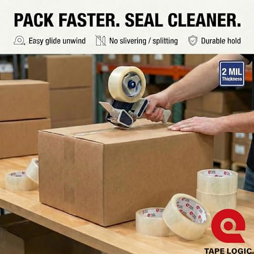Image of Tape Logic 2 inch x 110 Yard Clear Packing Tape Pallet - 45 Cases (1620 Rolls) - 2.0 Mil Heavy Duty Shipping Tape - Bulk Strong Acrylic Adhesive Box Sealing Tape for Warehouse & Fulfillment Packaging