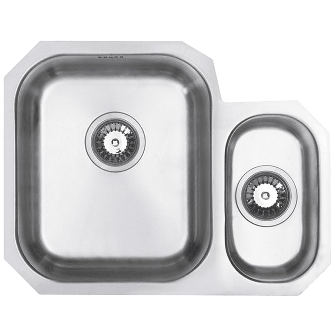 Austen & Co. Capri Stainless Steel Undermount 1.5 Bowl Kitchen Sink, Right Hand Main Bowl