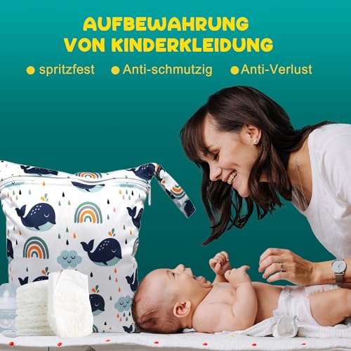 Loscarol 2 Stück wetbag Kindergarten groß, nasstasche Wet Bag schwimmsachen – Ansicht 3