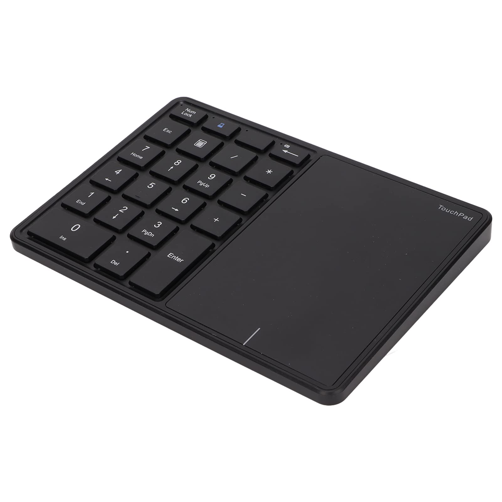Bezprzewodowa Klawiatura Numeryczna z Panelem Dotykowym, Klawiatura Numeryczna Bluetooth do Laptopa, 22 Klawisze Bezprzewodowa Klawiatura Numeryczna BT Dual Mode, 2.4G 2 w 1 (Czarny)