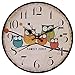 Produktbild Wanduhr, rustikal, im Vintage-Stil, von Eruner, Stil: französisch, Paris, große Uhr, London, Land, tickt nicht, Holzuhr für Zuhause, Wohnzimmer, Schlafzimmer, Büro, Café, Bar, Dekoration, holz, Owl-M1, 14-in