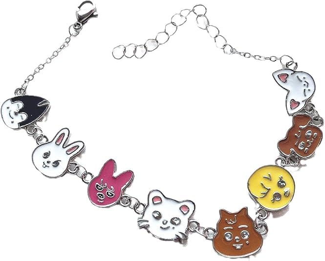 LUYAO 7.5inch Stray Kids Wrist Chain Bracelet, SKZ K-POP Fans Collection for Concerts Meet Event Gifts Singer Inspired Gifts