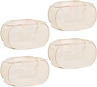 Vista 16 de 4 Piezas Cesta de Lavandería Desmontable con Malla y Mangos Duraderos, Cestas de Lavandería Plegables, Cesta de Ropa Plegable para Dormitorio Azul