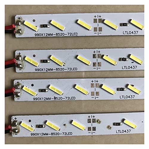 Bande LED rigide 12V 8520 double PCB | Profilé V transparent 18W/M blanc chaud 3000K - 6
